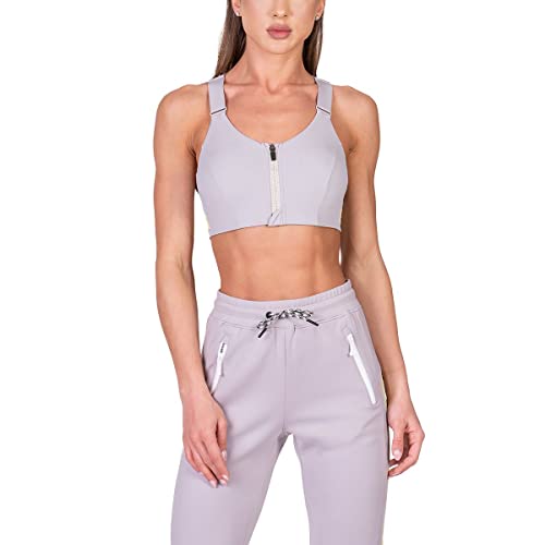 GYM AESTHETICS 1+1 Push up Sport BH Damen rückenfrei Gepolstert Gekreuzt Rücken Schnelltrocknend Sport BH Starker Halt Vorderverschluss Ohne Bügel Gepolstert Yoga Bustier Für Fitness und Sport von GYM AESTHETICS