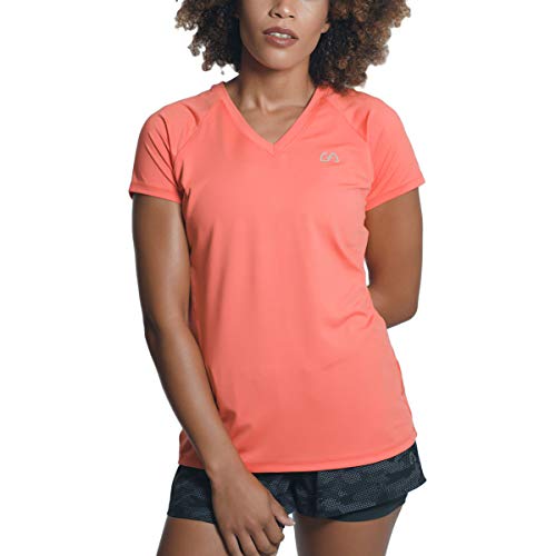 GYM AESTHETICS Sportshirt Damen Kurzarm Fitness Shirt Damen Sport Oberteile Damen Funktionsshirt Damen Atmungsaktiv Anti-schweiß Trainingsshirt Sportbekleidung Slim Fit Damen Tops Für Gym und Training von GYM AESTHETICS