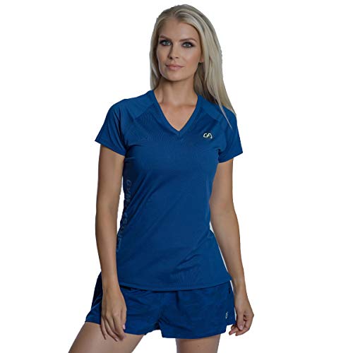 GYM AESTHETICS Sportshirt Damen Kurzarm Fitness Shirt Damen Sport Oberteile Damen Funktionsshirt Damen Atmungsaktiv Anti-schweiß Trainingsshirt Sportbekleidung Slim Fit Damen Tops Für Gym und Training von GYM AESTHETICS