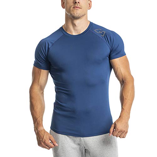 GYM AESTHETICS | 4 in 1 Bodybuilding Shirt Herren V-Neck Fitness Shirt Herren Slim-Fit Funktionsshirt UV-Schutz Anti schweiß Sport Tshirts trainingsshirt Herren, für Krafttaining und andere Sport von GYM AESTHETICS