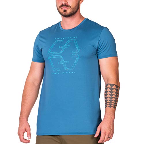 GYM AESTHETICS | 4 in 1 Bodybuilding Shirt Herren V-Neck Fitness Shirt Herren Slim-Fit Funktionsshirt UV-Schutz Anti schweiß Sport Tshirts trainingsshirt Herren, für Krafttaining und andere Sport von GYM AESTHETICS