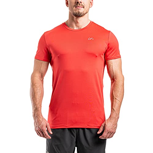 GYM AESTHETICS | 4 in 1 Wesentlich Tight-Fit Sport Tshirts Herren Dichte Maschen Bodybuilding Shirt UV-Schutz Anti schweiß Fitness Shirt Gym Shirt Herren, trainingsshirt für Krafttaining und Sport von GYM AESTHETICS