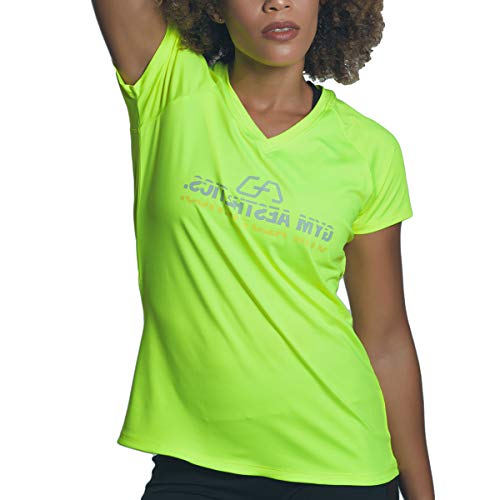 GYM AESTHETICS Sportshirt Damen Kurzarm Fitness Shirt Damen Sport Oberteile Damen Funktionsshirt Damen Atmungsaktiv Anti-schweiß Trainingsshirt Sportbekleidung Slim Fit Damen Tops Für Gym und Training von GYM AESTHETICS