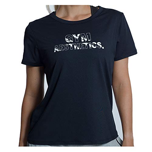 GYM AESTHETICS Sportshirt Damen Kurzarm Fitness Shirt Damen Sport Oberteile Damen Funktionsshirt Damen Atmungsaktiv Anti-schweiß Trainingsshirt Sportbekleidung Slim Fit Damen Tops Für Gym und Training von GYM AESTHETICS