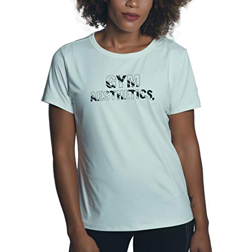 GYM AESTHETICS Sportshirt Damen Kurzarm Fitness Shirt Damen Sport Oberteile Damen Funktionsshirt Damen Atmungsaktiv Anti-schweiß Trainingsshirt Sportbekleidung Slim Fit Damen Tops Für Gym und Training von GYM AESTHETICS