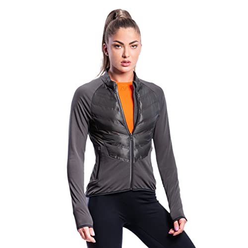 GYM AESTHETICS | Ultrasonic 2.0 Trainingsjacke Damen Atmungsaktiv Running Hybrid Jacke Für Frauen, wasserdicht mit Reißverschluss primaloft Wanderjacke Kapuzenjacke von GYM AESTHETICS