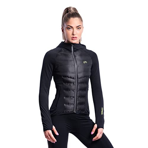 GYM AESTHETICS | Ultrasonic 2.0 Trainingsjacke Damen Atmungsaktiv Running Hybrid Jacke Für Frauen, wasserdicht ultraleicht mit Reißverschluss primaloft Wanderjacke Kapuzenjacke von GYM AESTHETICS