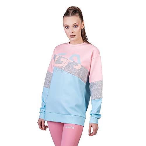 GYM AESTHETICS | Freizeit Farbblockierung Sweatshirt für Damen in Himmelblau von GYM AESTHETICS