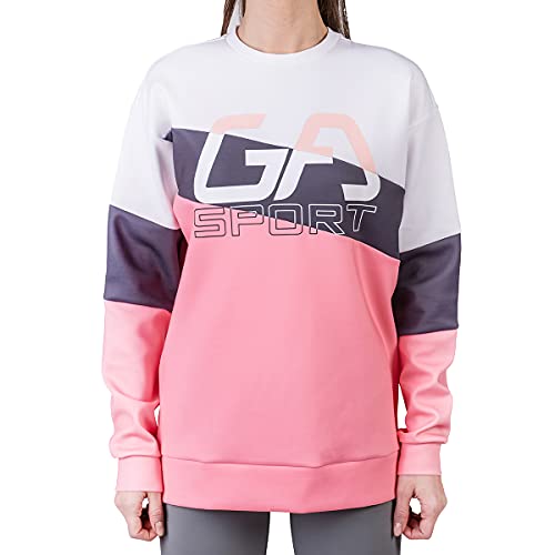 GYM AESTHETICS | Freizeit Farbblockierung Sweatshirt für Damen in Mittelpink von GYM AESTHETICS