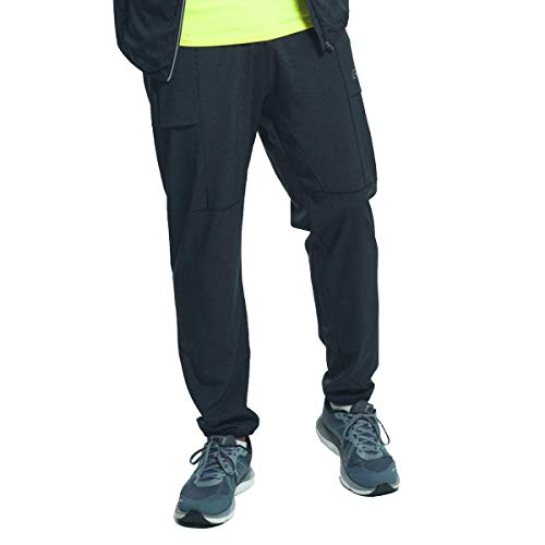 GYM AESTHETICS Herren Jogginghose Jogger Freizeithose Workout Fitness Performance Reißverschlusstaschen, Für Training und andere Sport in Schwarz von GYM AESTHETICS