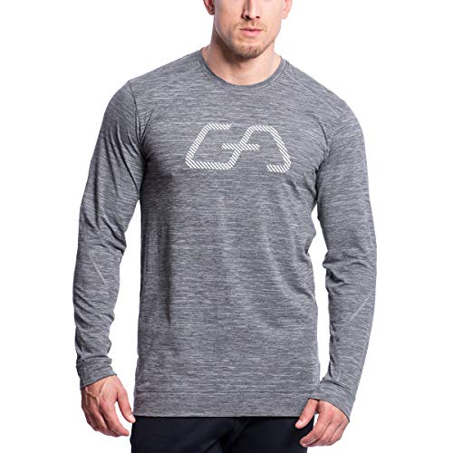 GYM AESTHETICS | Herren Langarm Fitness Funktionsshirt Slim Fit Gym T-Shirt Bodybuilder Trainingsshirt sportliches und atmungsaktives Langarmshirt Langärmliges Sportshirt Laufshirt für Männer von GYM AESTHETICS