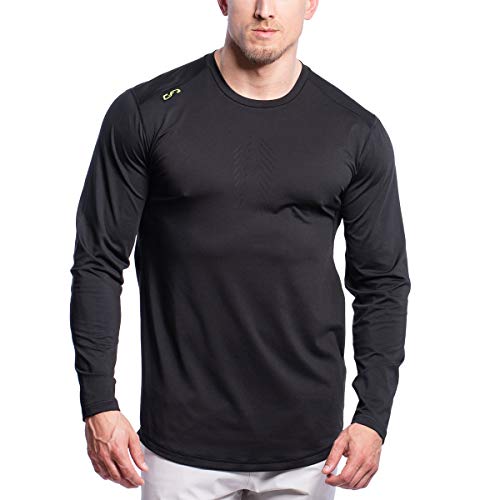 GYM AESTHETICS | Herren Langarm Fitness Funktionsshirt Slim Fit Gym T-Shirt Bodybuilder Trainingsshirt sportliches und atmungsaktives Langarmshirt Langärmliges Sportshirt Laufshirt für Männer von GYM AESTHETICS