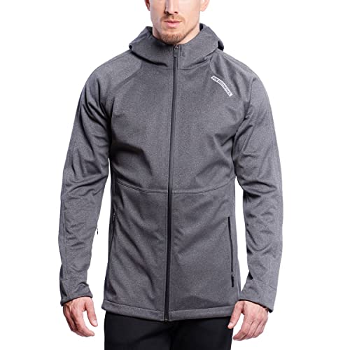 GYM AESTHETICS | Herren Outrun Winterjacke Wasserdicht Winddicht Atmungsaktiv Männer Funktionsjacke outdoor jacken Sportjacke mit Reißverschluss Softshelljacke laufjacke von GYM AESTHETICS