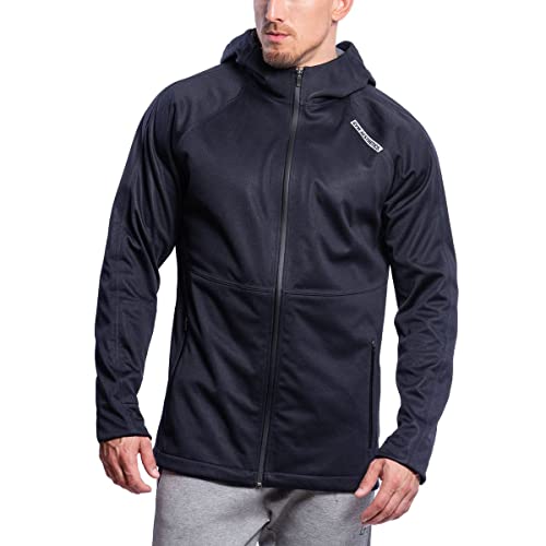 GYM AESTHETICS | Herren Outrun Winterjacke Wasserdicht Winddicht Atmungsaktiv Männer Funktionsjacke outdoor jacken Sportjacke Bewegungsfreiheit Wasserdicht mit Reißverschluss Softshelljacke laufjacke von GYM AESTHETICS