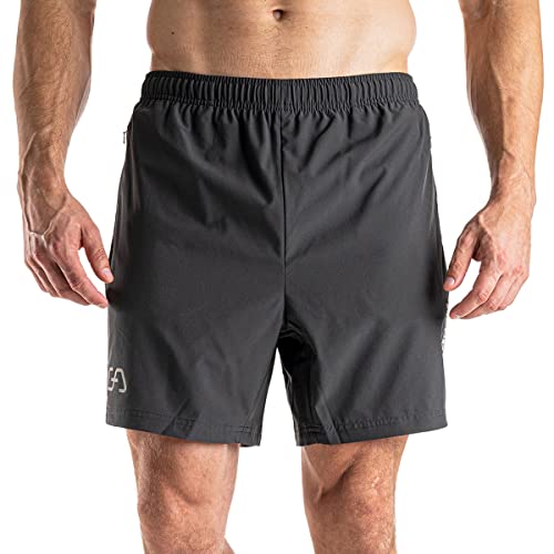 GYM AESTHETICS 5 Zoll Laufhose Herren kurz Sporthose Herren mit Tasche Kurze Hosen Herren Sport Shorts Jogginghose Herren kurz Trainingshose Herren kurz Gym Shorts Running Shorts Herren Sommer von GYM AESTHETICS