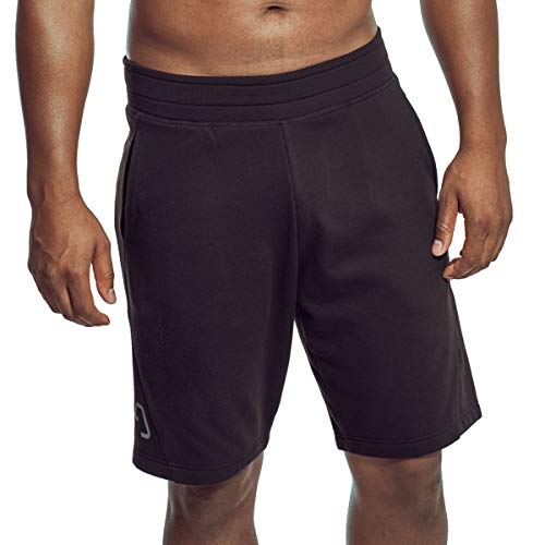 GYM AESTHETICS Herren Sport Shorts kurz Knielange Trainingshose Cotton Schnell Trocknend Sommer Hosen Bewegungsfreiheit, Für Training und andere Sport in Schwarz von GYM AESTHETICS