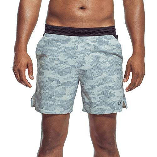 GYM AESTHETICS Herren Sporthose Short Jogginghosen Laufshorts Atmungsaktive Reflektierende,Für Training und andere Sport in Grau, L von GYM AESTHETICS