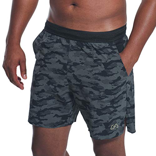 GYM AESTHETICS Herren Sporthose Short Jogginghosen Laufshorts Atmungsaktive Reflektierende,Für Training und andere Sport in Schwarz, L von GYM AESTHETICS