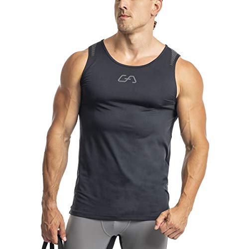 GYM AESTHETICS Herren Tank Top Muskelshirt Intensity Schnell Trocknende Funktionell Ärmellos Fitness, Für Training und andere Sport in Schwarz von GYM AESTHETICS