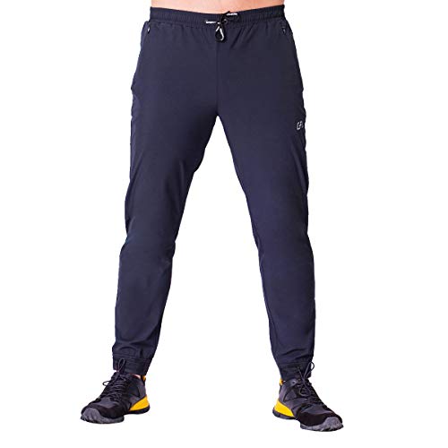 GYM AESTHETICS | Herren Wesentlich Jogginghosen Sporthose Laufhose Schnelltrocknend Schweißabweisend Antistatisch mit verstellbarem Kordelzug, Für Training und andere Sportarten in Schwarz (L) von GYM AESTHETICS