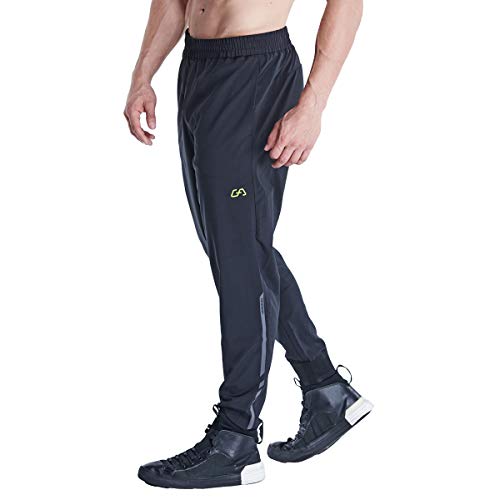 GYM AESTHETICS Herren Workout Performance Jogginghose Sporthose Trainingshose Fitness Jogger Atmungsaktivität UV-Schutz, Für Training und andere Sport in Schwarz von GYM AESTHETICS