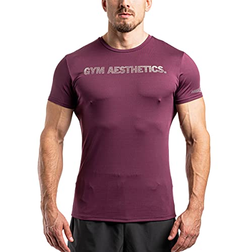 GYM AESTHETICS | Slim Fit T-Shirt Herren 6 in 1 Funktionsshirt Herren Kurzarm Fitness Tshirt Sportshirt Trainingsshirt Gym Shirt Bodybuilding Shirt von GYM AESTHETICS