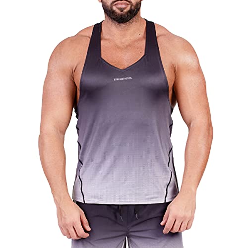 GYM AESTHETICS | Tank Top Herren Gym Fitness Bodybuilding Stringer Fitness Shirt Herren Gym Muskelshirts Herren Achselshirts Herren Tanktop Sportbekleidung Gym Shirt Herren Muscle Shirt Herren von GYM AESTHETICS