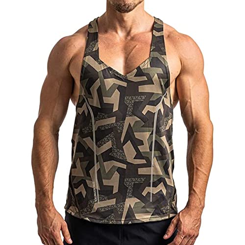 GYM AESTHETICS | Tank Top Herren Gym Fitness Bodybuilding Stringer Fitness Shirt Herren Gym Muskelshirts Herren Achselshirts Herren Tanktop Sportbekleidung Gym Shirt Herren Muscle Shirt Herren von GYM AESTHETICS