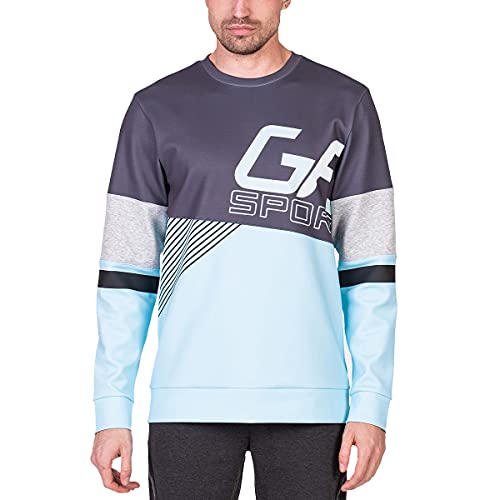 GYM AESTHETICS | Training Farbblockierung Sweatshirt für Herren in Himmelblau von GYM AESTHETICS