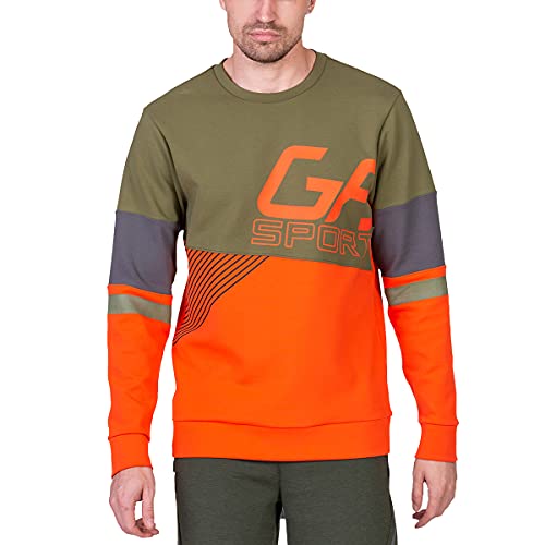 GYM AESTHETICS | Training Farbblockierung Sweatshirt für Herren in Orange von GYM AESTHETICS