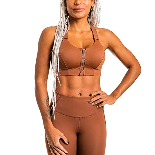 GYM AESTHETICS 1+1 Push up Sport BH Damen rückenfrei Gepolstert Gekreuzt Rücken Schnelltrocknend Sport BH Starker Halt Vorderverschluss Ohne Bügel Gepolstert Yoga Bustier Für Fitness und Sport von GYM AESTHETICS