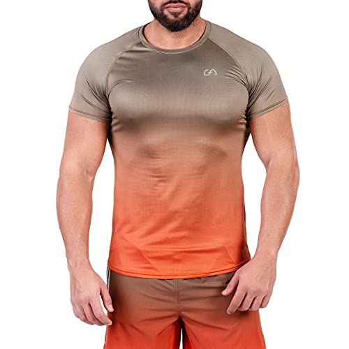 GYM AESTHETICS | 4 in 1 Wesentlich Tight-Fit Sport Tshirts Herren Bodybuilding Shirt Anti schweiß Fitness Shirt Gym Shirt von GYM AESTHETICS