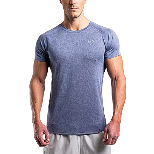 GYM AESTHETICS Sport Gym Fitness Herren T Shirt - 6 in 1 Muskelshirts Herren, Sport Laufshirt Tshirts and Muskelshirt & Muscle Shirt Herren, Tight-Fit Tshirt Tops Für Herren Sommer Funktionsshirt von GYM AESTHETICS