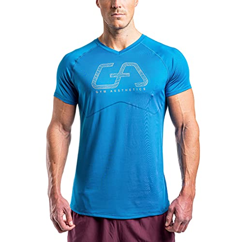 GYM AESTHETICS | Slim Fit T-Shirt Herren 6 in 1 Funktionsshirt Herren Kurzarm Fitness Tshirt Sportshirt Trainingsshirt Gym Shirt Bodybuilding Shirt von GYM AESTHETICS