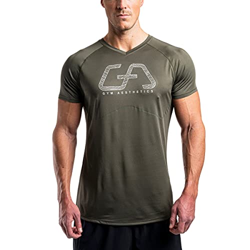 GYM AESTHETICS | Slim Fit T-Shirt Herren 6 in 1 Funktionsshirt Herren Kurzarm Fitness Tshirt Sportshirt Trainingsshirt Gym Shirt Bodybuilding Shirt Muscle Fit T-Shirt Herren Men's Activewear von GYM AESTHETICS