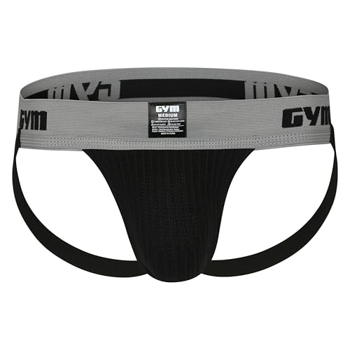 Gym Workout-Jockstrap mit 5,1 cm Bund, Schwarz, X-Large von GYM