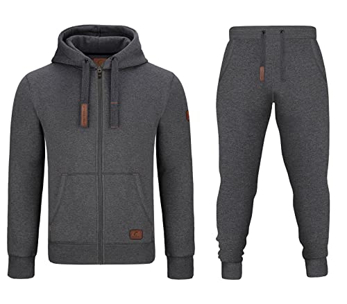 GYMAMBA Bequemer, warmer Herren Jogginganzug Hausanzug Joggingsuit Freizeitanzug mit Lederpatches aus Baumwolle mit Kapuze GYMAMBA Bequemer, warmer Herren Jogginganzug Hausanzug Joggingsuit Freizeitanzug mit Lederpatches aus Baumwolle mit Kapuze von GYMAMBA