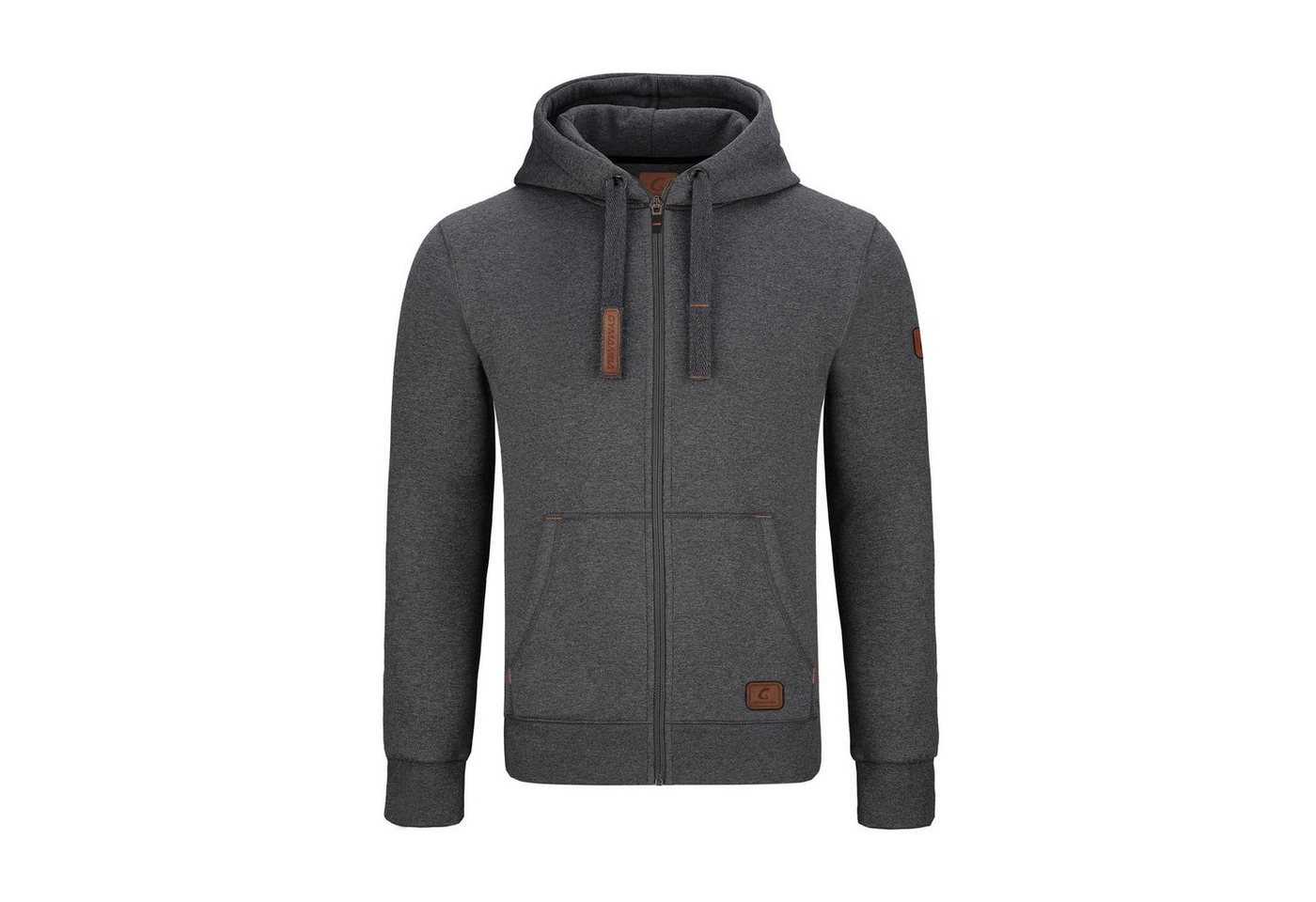 GYMAMBA Sweatjacke Herren leather edition (1-tlg) Mit Kapuze von GYMAMBA