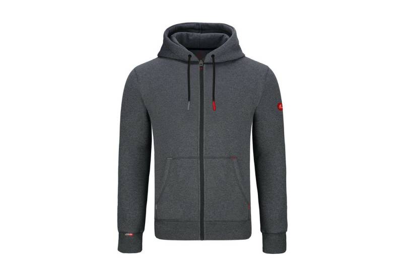 GYMAMBA Sweatjacke Herren red edition dunkelgrau (1-tlg) mit Kapuze von GYMAMBA