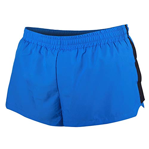 GYMAPE Herren Sport 1 "Elite Split Contrast Laufshorts Schnell Trocknend Leichtgewicht 100% Polyester Blau XL von GYMAPE