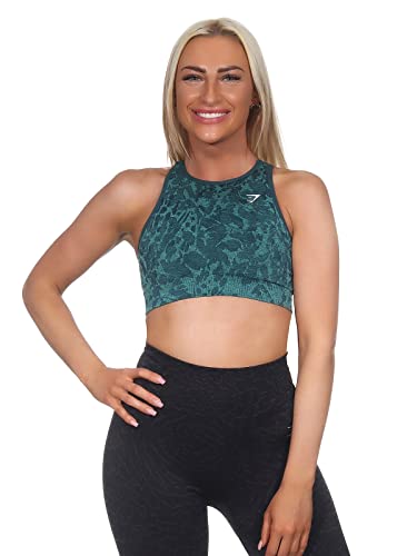 GYMSHARK Damen Adapt Animal Seamless Sports Bra Farbe: Blaugrün (Butterfly); Größe: S von GYMSHARK
