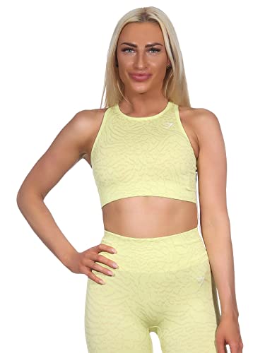 GYMSHARK Damen Adapt Animal Seamless Sports Bra Farbe: Gelb (Hybrid); Größe: M von GYMSHARK