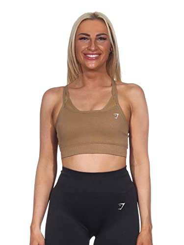 GYMSHARK Damen Adapt Fleck Seamless Sports Bra Farbe: Hellbraun (Mineral); Größe: M von GYMSHARK