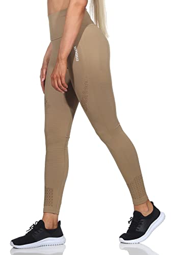 GYMSHARK Damen Energy Seamless Leggings, Tights Farbe: Hellbraun; Größe: XL von GYMSHARK