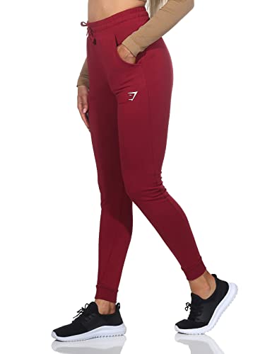 GYMSHARK Damen Pippa Training Joggers Farbe: Burgundy; Größe: M von GYMSHARK