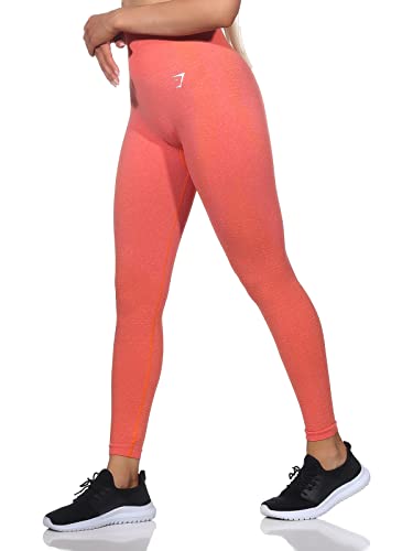 GYMSHARK Damen Vital Seamless 2.0 Leggings, Tights Farbe: Pink-Orange Meliert; Größe: L von GYMSHARK
