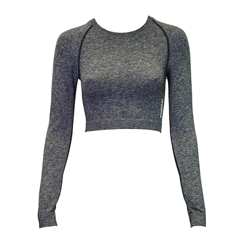 Gymshark Adapt Marl Longsleeve Crop Shirt Damen - XS von GYMSHARK