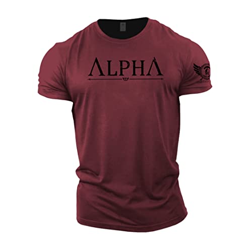 GYMTIER Alpha – Spartanisches Fitness-T-Shirt für Herren, Bodybuilding, Gewichtheben, Strongman-Training, Top, Aktivkleidung, Spartaner, geschmiedet, kastanienbraun, 58 von GYMTIER