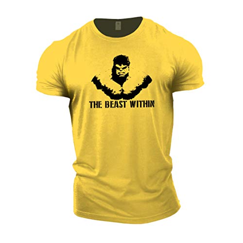 GYMTIER Bodybuilding-T-Shirt der Männer - Beast Within - Fitness-Trainingsoberteil von GYMTIER