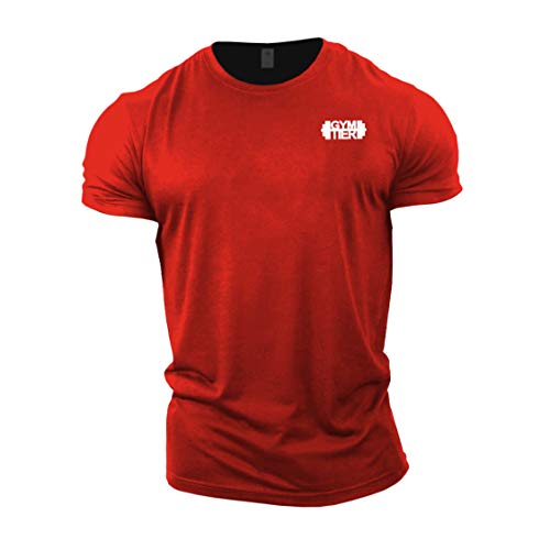 GYMTIER Bodybuilding-T-Shirt der Männer - Plain Badge - Fitness-Trainingsoberteil von GYMTIER